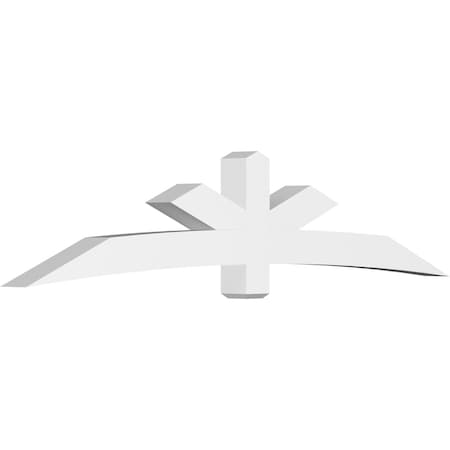 Ekena Millwork Alberta Architectural Grade PVC Gable Bracket, 108"W x 22 1/2"H x 6"D x 6"F, 5/12 Pitch GBP108X23X0606ALB00